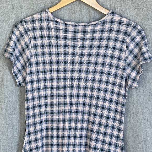 SO Girls Plaid Round Neck Swing Dress Sz XXL Short Sleeve 90s Y2K Summer - Picture 4 of 11